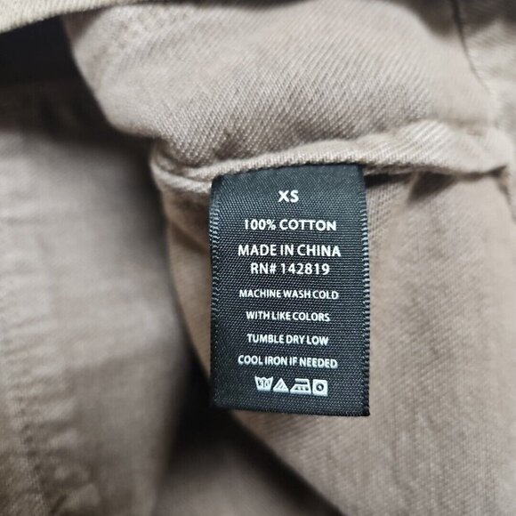 Dear John Distressed Denim Jacket Ripped Cotton Jean Womens XS Brown Boxy Cut - Picture 7 of 10